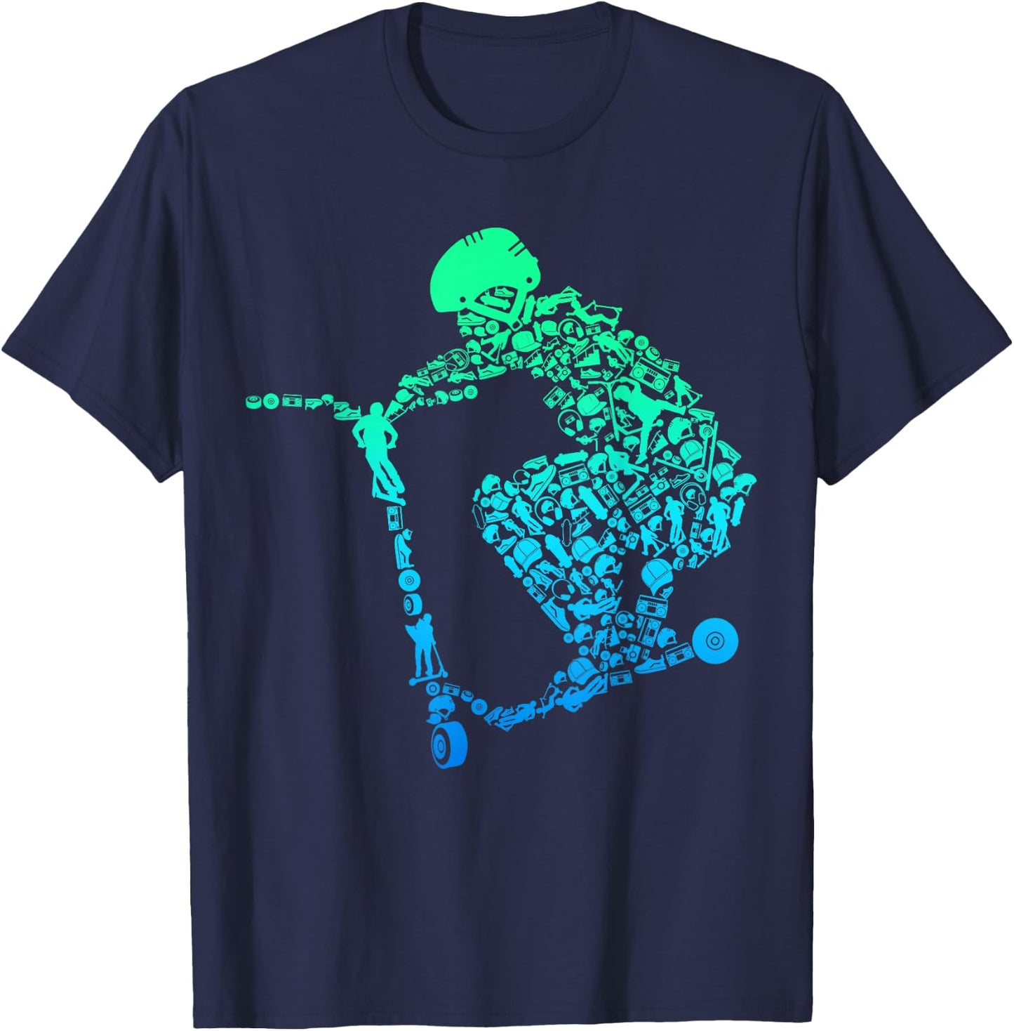 Scooter Stunt Gift Boys Kids Youth T-Shirt - T-Shirt | Navy