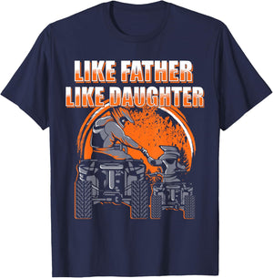 Quad Bike - Father and Daughter ATV Girl T-Shirt - T-Shirt | Navy