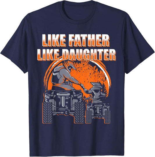 Quad Bike - Father and Daughter ATV Girl T-Shirt - T-Shirt | Navy