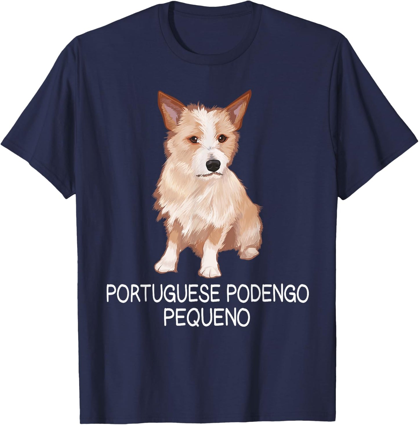 Portuguese Podengo Pequeno Crazy Dog Lover Men Women T-Shirt - T-Shirt | Navy