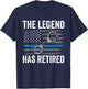 Retired Police Officer Shirt Thin Blue Line Flag Retirement T-Shirt - T-Shirt | Navy