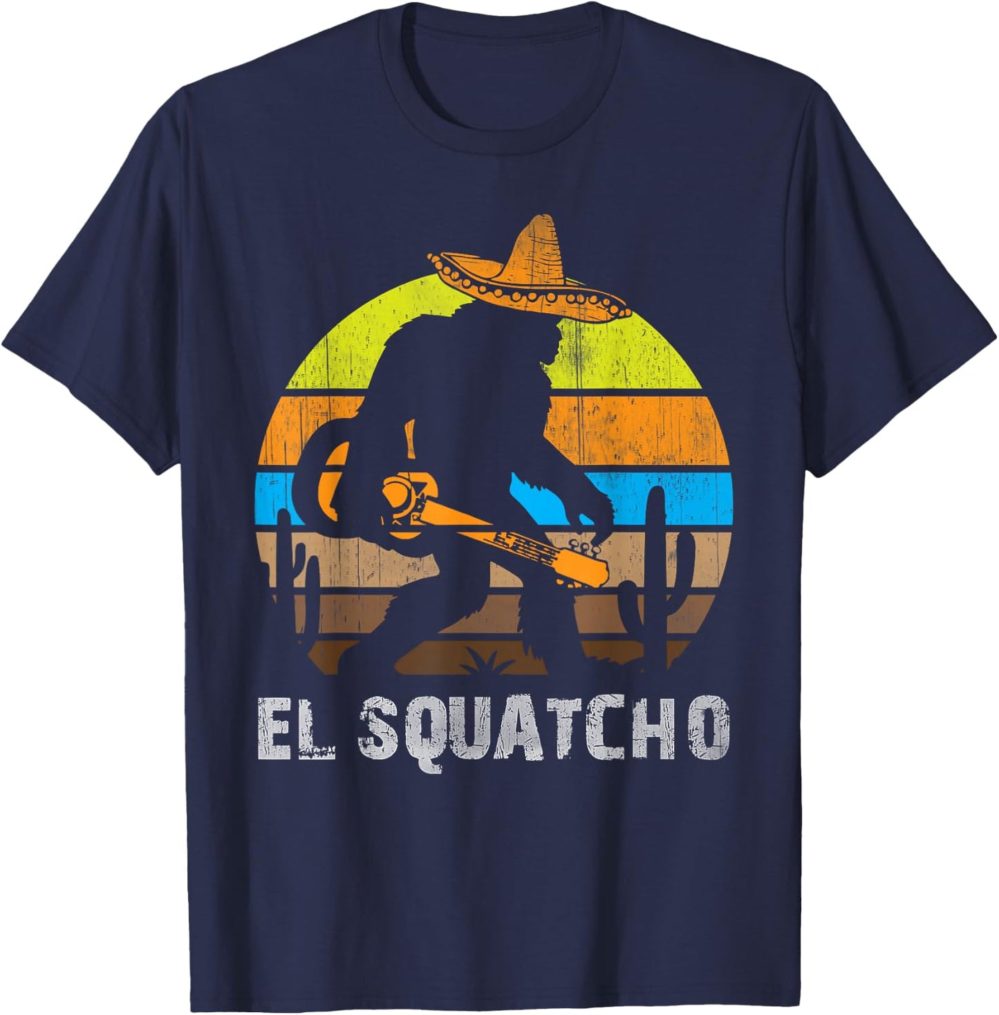 El Squatcho Shirt Bigfoot T Shirt Sasquatch T-Shirt - T-Shirt | Navy