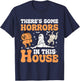 There's Some Horrors In This House Halloween Ghost Pumpkin T-Shirt - T-Shirt | Navy