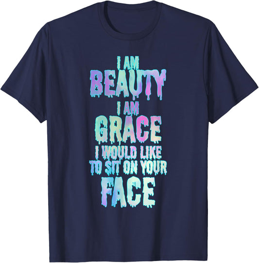 Pastel Goth Kawaii Gothic Sassy Lewd Sarcastic Eboy Egirl T-Shirt - T-Shirt | Navy