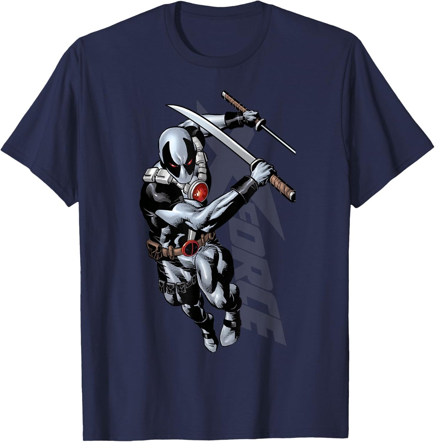 Marvel X-Force Deadpool Action Shot T-Shirt - T-Shirt | Navy