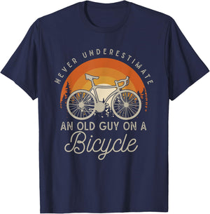 Cyclists Retirees Biker Retirement Gift Bicycle T-Shirt - T-Shirt | Navy