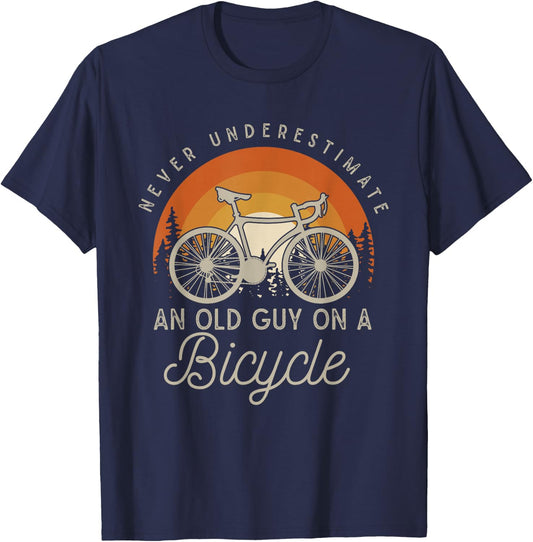 Cyclists Retirees Biker Retirement Gift Bicycle T-Shirt - T-Shirt | Navy