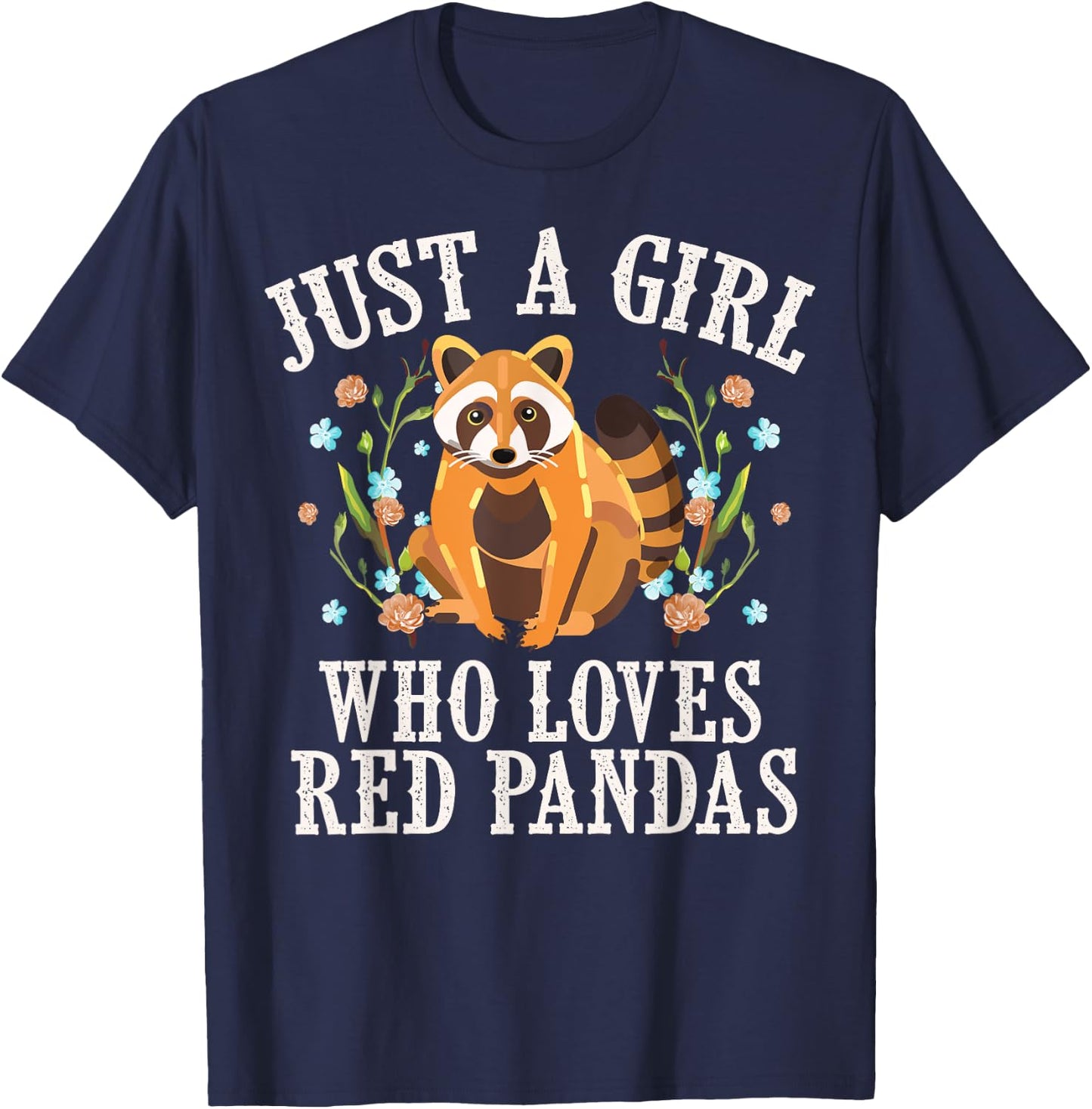 Funny Red Panda Gift Cool Animal Whisperer Girls T-Shirt - T-Shirt | Navy