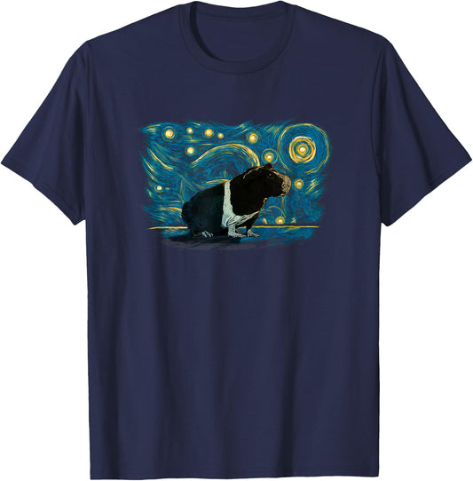 Retro Vintage Style Skinny Pig T-Shirt - T-Shirt | Navy