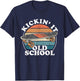 Kickin It Old School 80s Retro Skateboard Longboard 90s Gift T-Shirt - T-Shirt | Navy