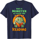 Funny Halloween Teacher Librarian Monster Reading Books Men Women Kids T-Shirt - T-Shirt | Navy
