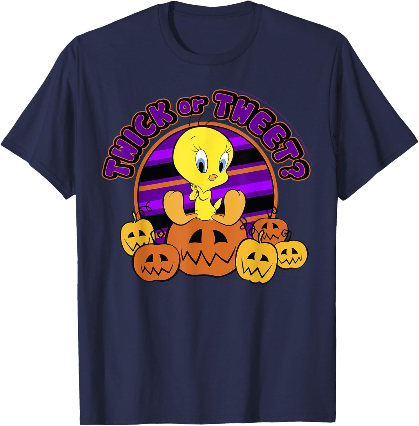 Looney Tunes Halloween Tweety Bird Twick Or Tweet T-Shirt - T-Shirt | Navy