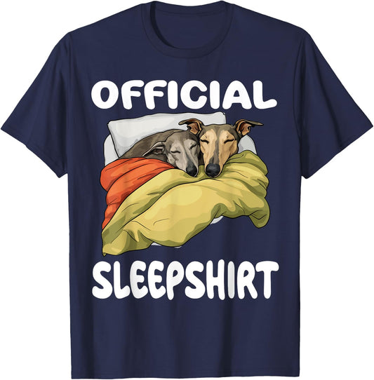 Greyhound Dog Official Sleepshirt Pajamas Nightgown Men Women Girls Kids T-Shirt - T-Shirt | Navy