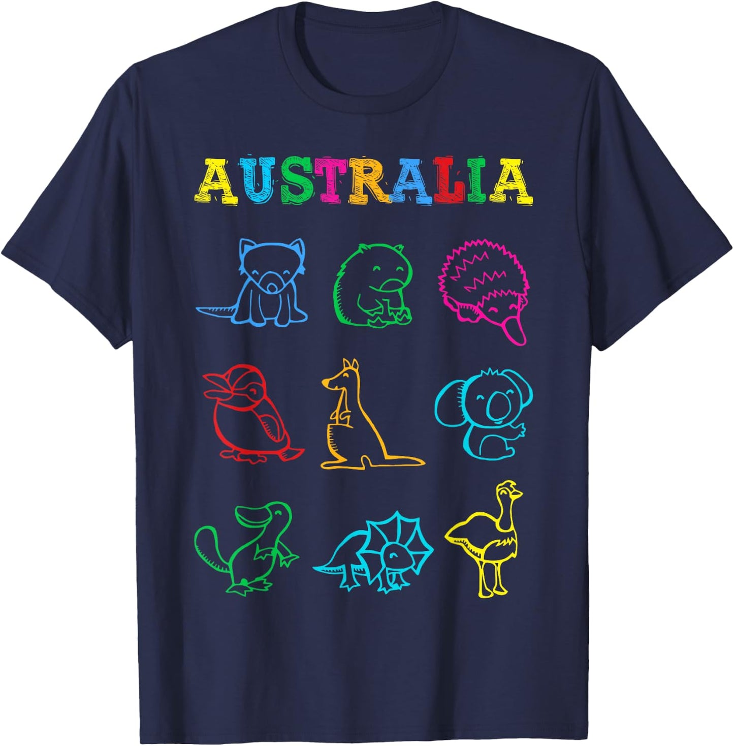 Australia Day Toddler Shirt Funny Animals Australian T-Shirt - T-Shirt | Navy