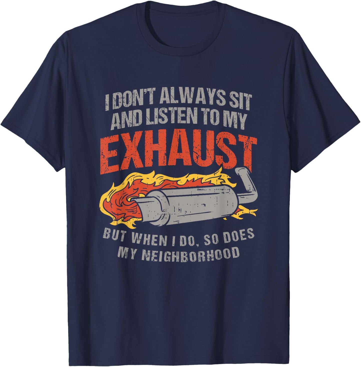 Motorcycle Exhaust for Rider Funny Biker Quote Motorbike T-Shirt - T-Shirt | Navy