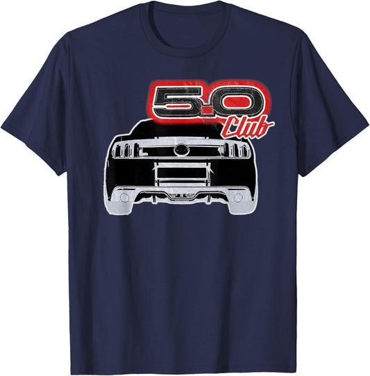 5.0 Coyote Stang American Car Horsepower v8 Muscle Speed T-Shirt - T-Shirt | Navy