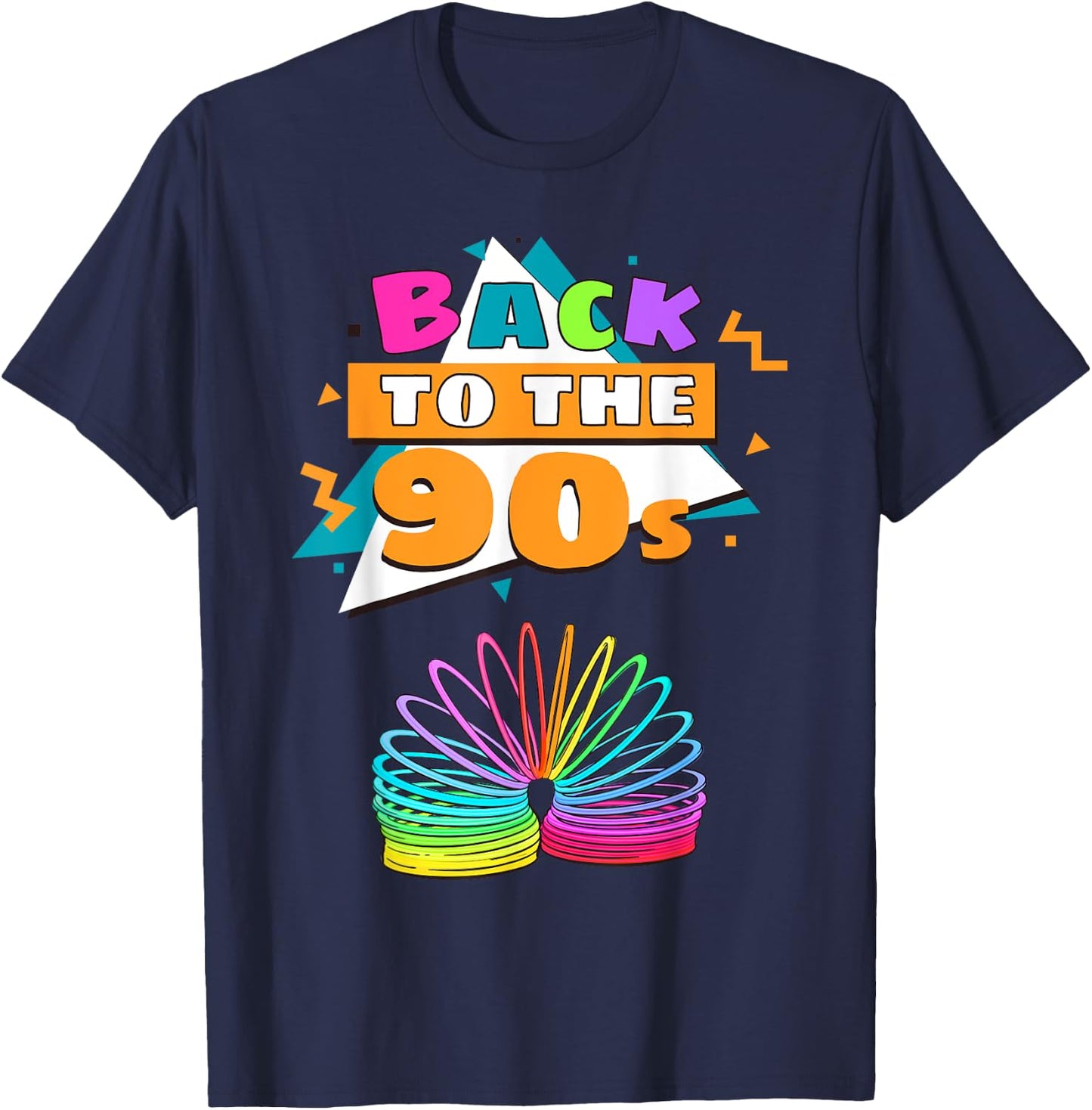Men's Women's Kids Vintage Retro Back To 90's Graphic Design T-Shirt - T-Shirt | Navy