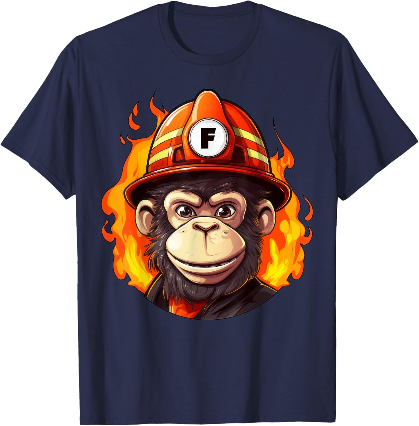 Fire Brigade Monkey T-Shirt - T-Shirt | Navy