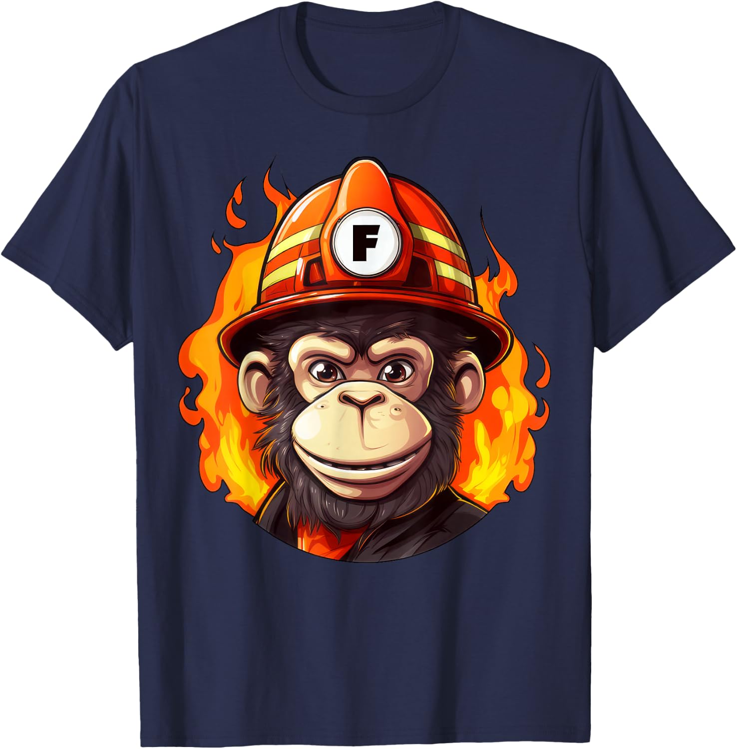 Fire Brigade Monkey T-Shirt - T-Shirt | Navy