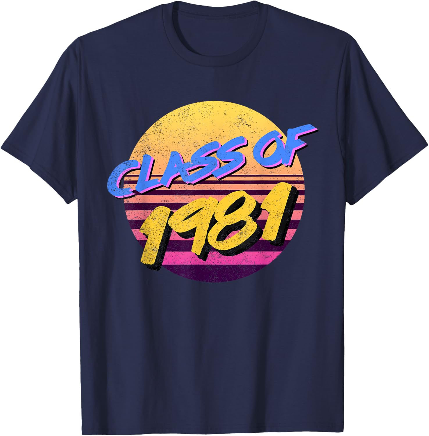 80s Style Class of 1981 T-Shirt - T-Shirt | Navy