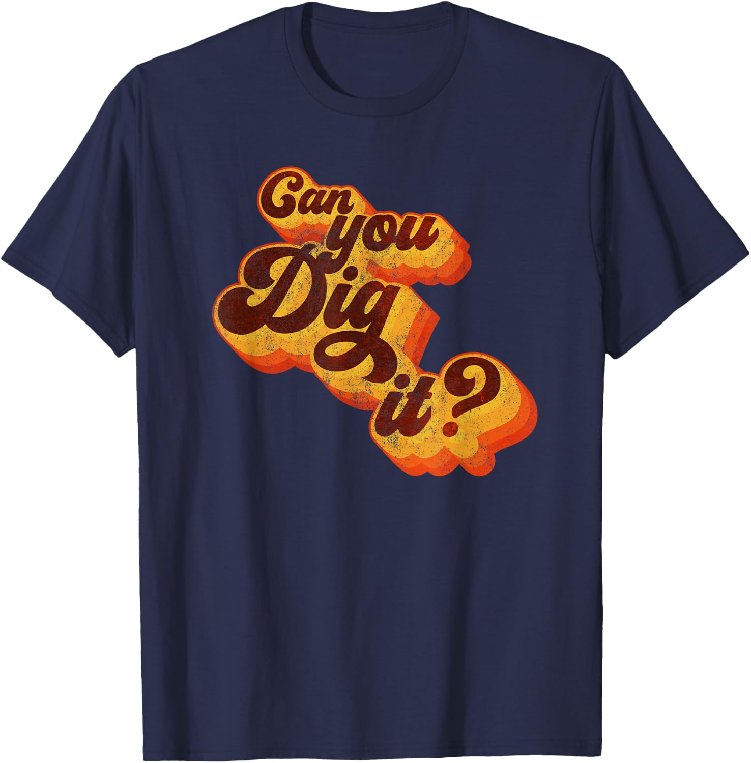 Can You Understand? Vintage Retro 70s T-Shirt - T-Shirt | Navy
