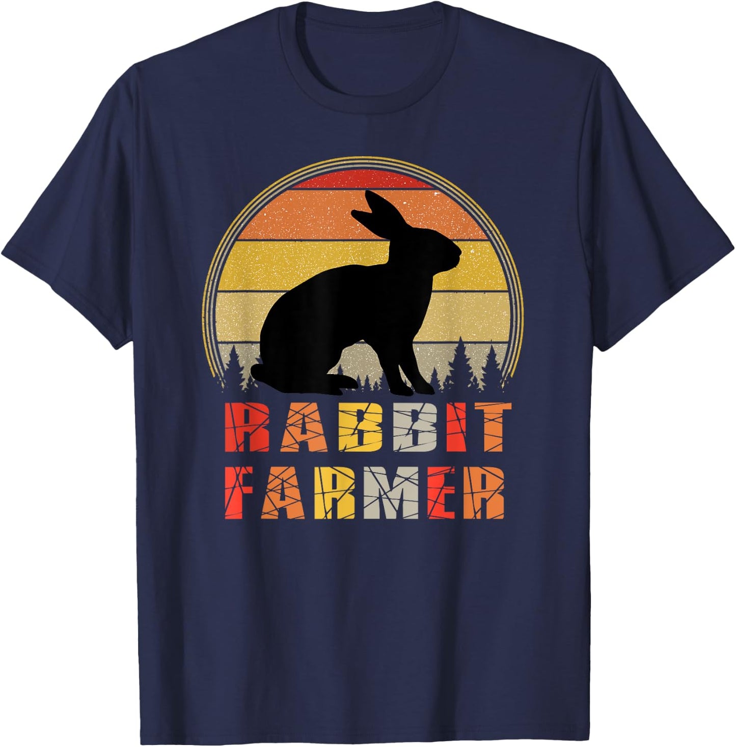 Rabbit Farmer Gift T-Shirt - T-Shirt | Navy