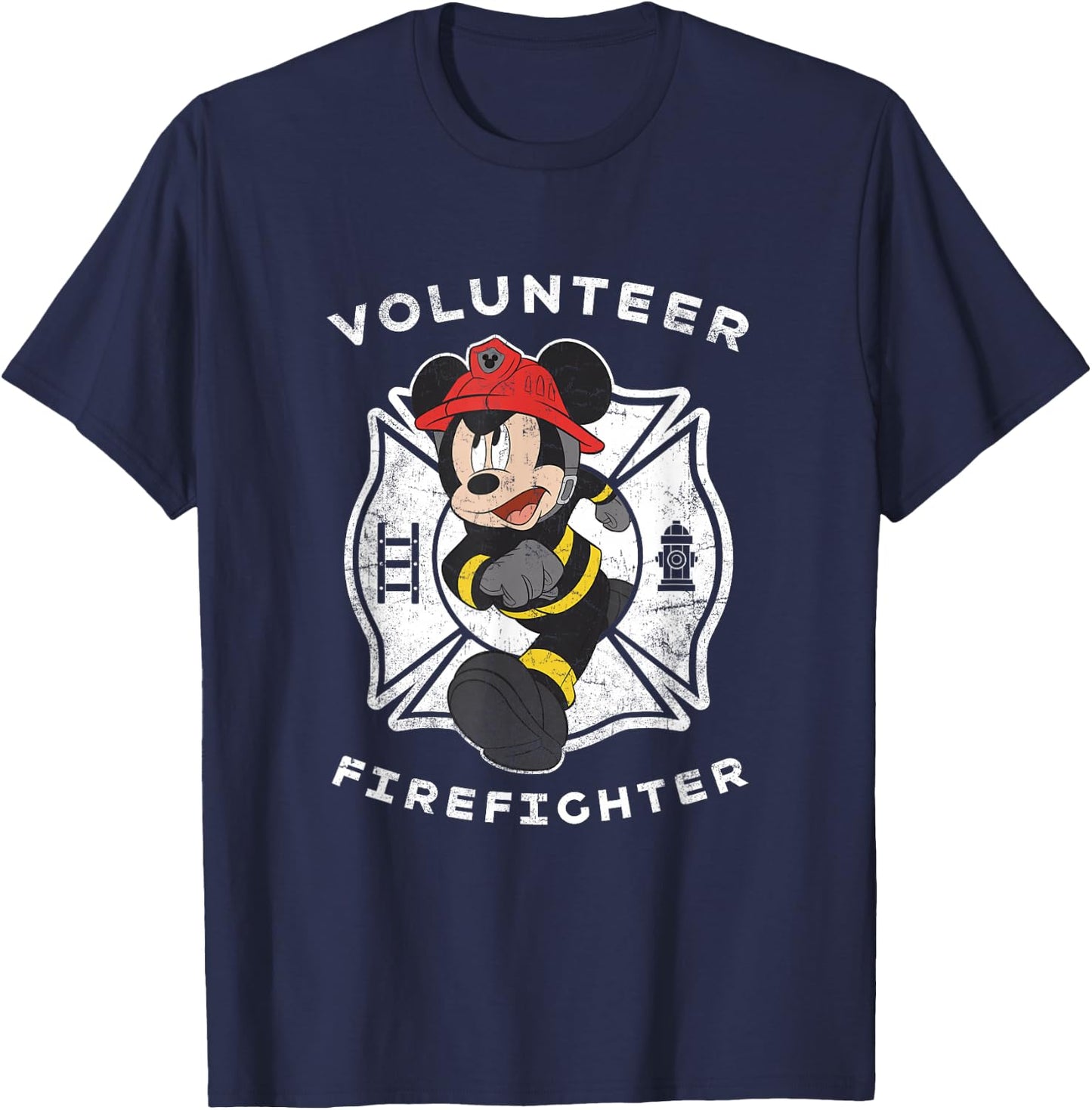 Disney Mickey and Friends Mickey Mouse Volunteer Firefighter T-Shirt - T-Shirt | Navy