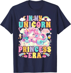 In My Unicorn Princess Era Unicorn Lover Girl T-Shirt - T-Shirt | Navy