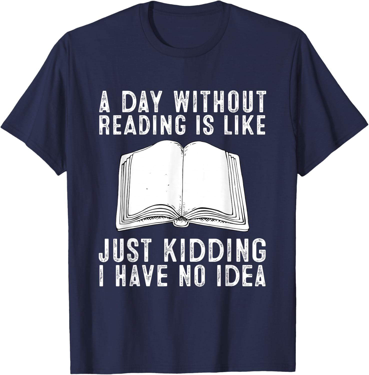 Funny Reading Bookworm Reading Books Lover T-Shirt - T-Shirt | Navy