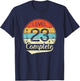 Level 23 Complete Retro 23rd Wedding Anniversary T-Shirt - T-Shirt | Navy