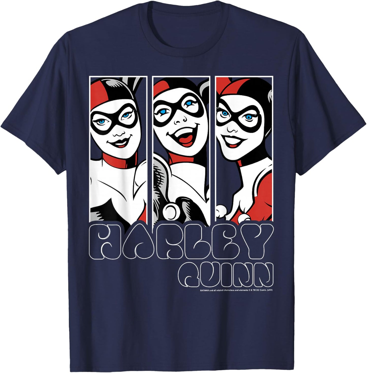 DC Comics Batman Harley Quinn Panels T-Shirt - T-Shirt | Navy