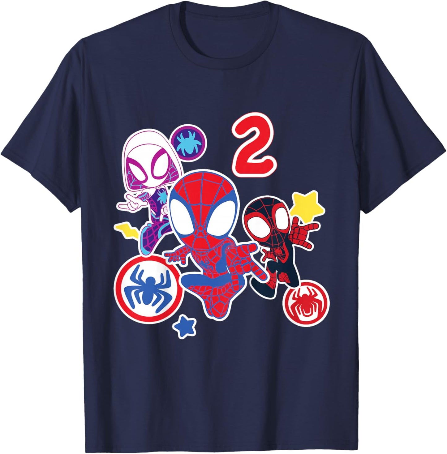 Marvel Spidey and His Amazing Friends 2 Year Old Birthday T-Shirt - T-Shirt | Navy