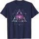 Lotus Flower Sacred Geometry Yoga Meditation Spiritual Zen T-Shirt - T-Shirt | Navy