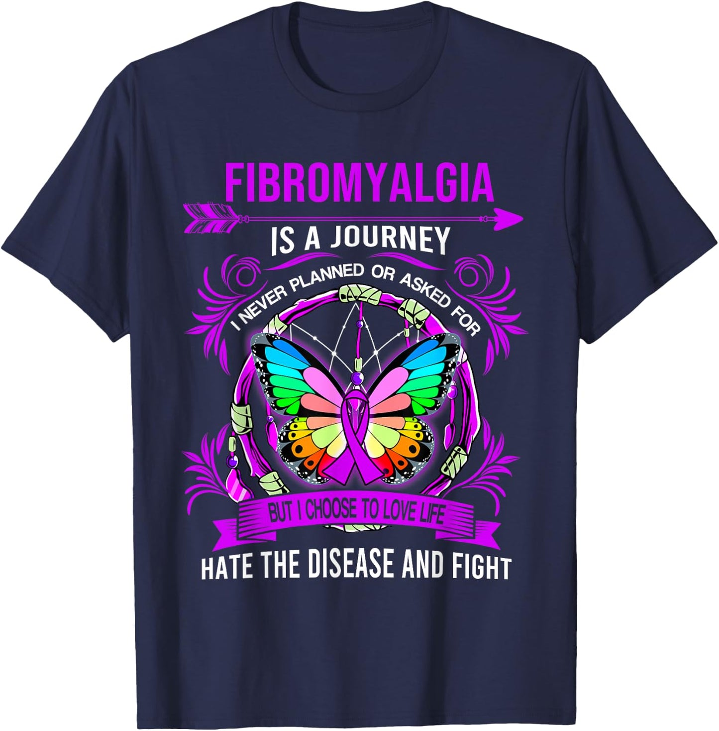 Fibromyalgia is a journey I never planed T-Shirt - T-Shirt | Navy