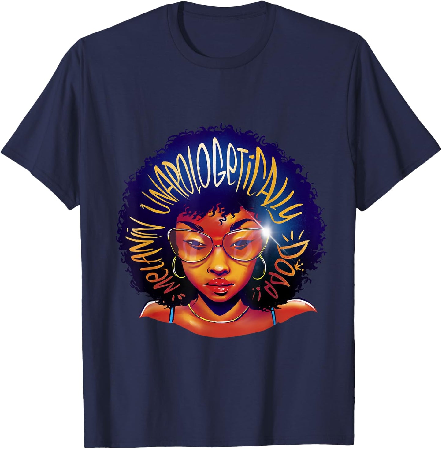 Unapologetically Dope Black History Month Strong Men Women T-Shirt - T-Shirt | Navy