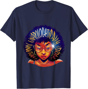 Unapologetically Dope Black History Month Strong Men Women T-Shirt - T-Shirt | Navy