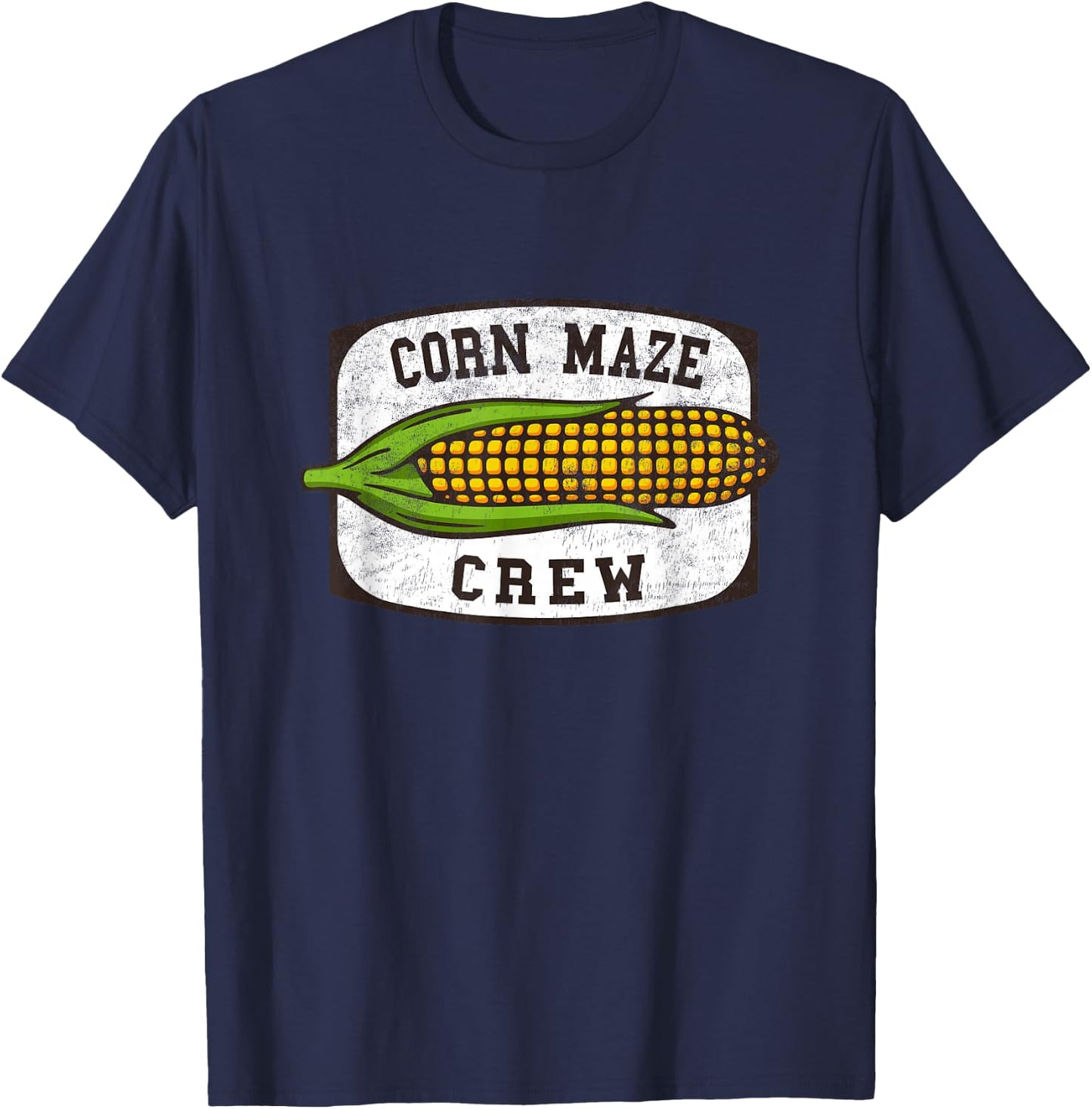 Corn Maze Crew - Corn Cob Artwork T-Shirt - T-Shirt | Navy