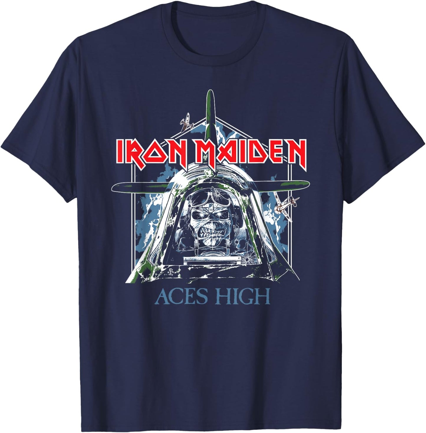 Iron Maiden - Aces High T-Shirt - T-Shirt | Navy