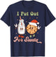 I Put Out For Santa Funny Milk And Cookie Christmas Retro T-Shirt - T-Shirt | Navy