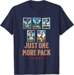 Just One More Pack Funny Football Card Collector T-Shirt - T-Shirt | Navy