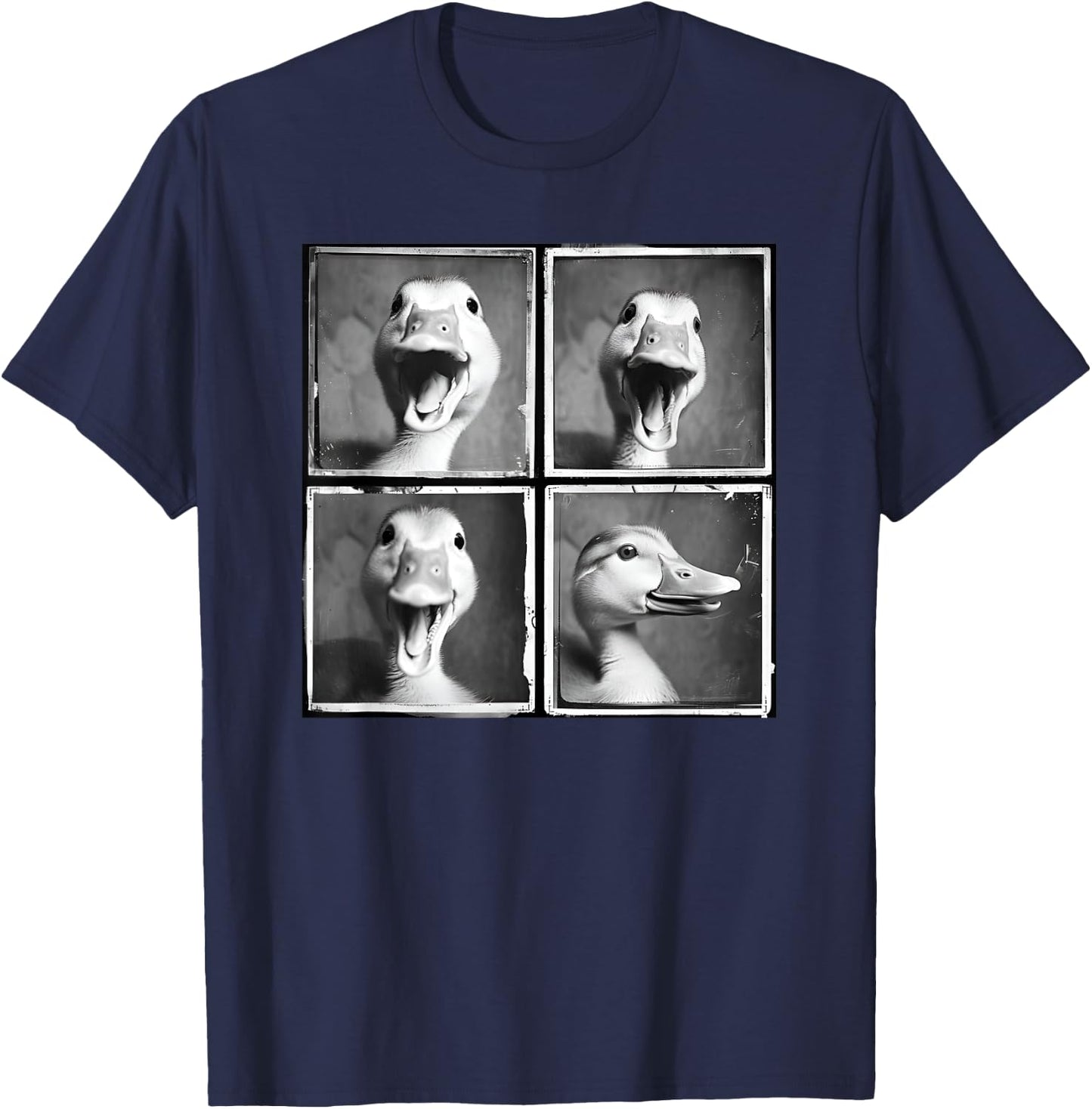 Happy Duck Face Quirky Farm Duckling Funny Duck Lover T-Shirt - T-Shirt | Navy