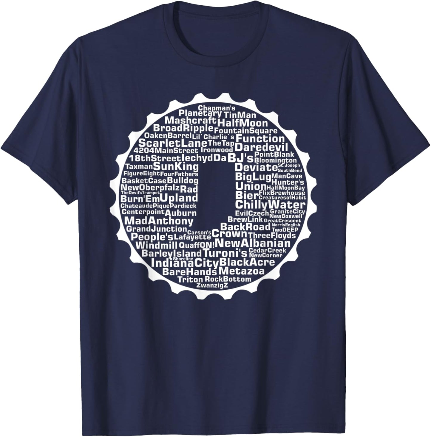 Drink Local Indiana Breweries T-Shirt - T-Shirt | Navy