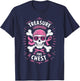 Pink Ribbon Breast Cancer Pirate Treasure the Chest T-Shirt - T-Shirt | Navy