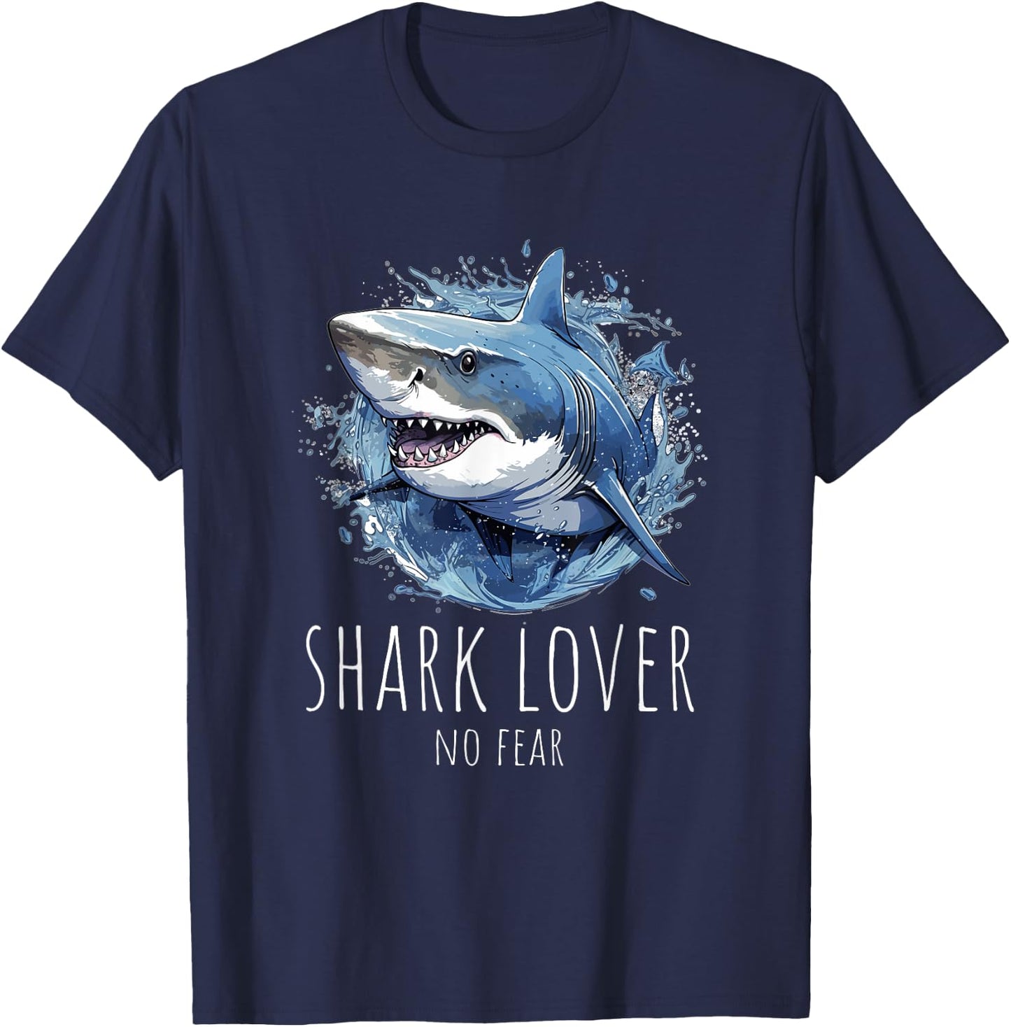 Great White Shark Lover's T-Shirt - T-Shirt | Navy