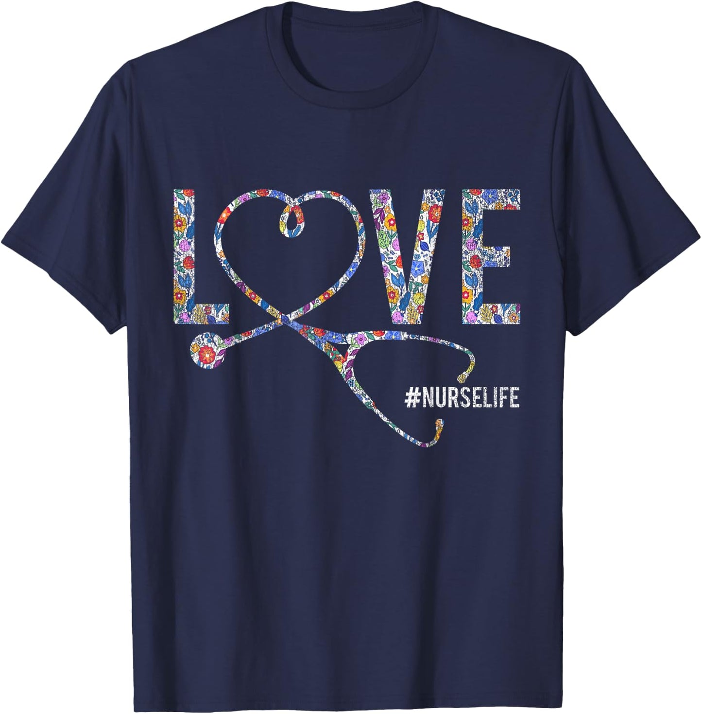 Love Nurse Life Nurse T-Shirt - T-Shirt | Navy