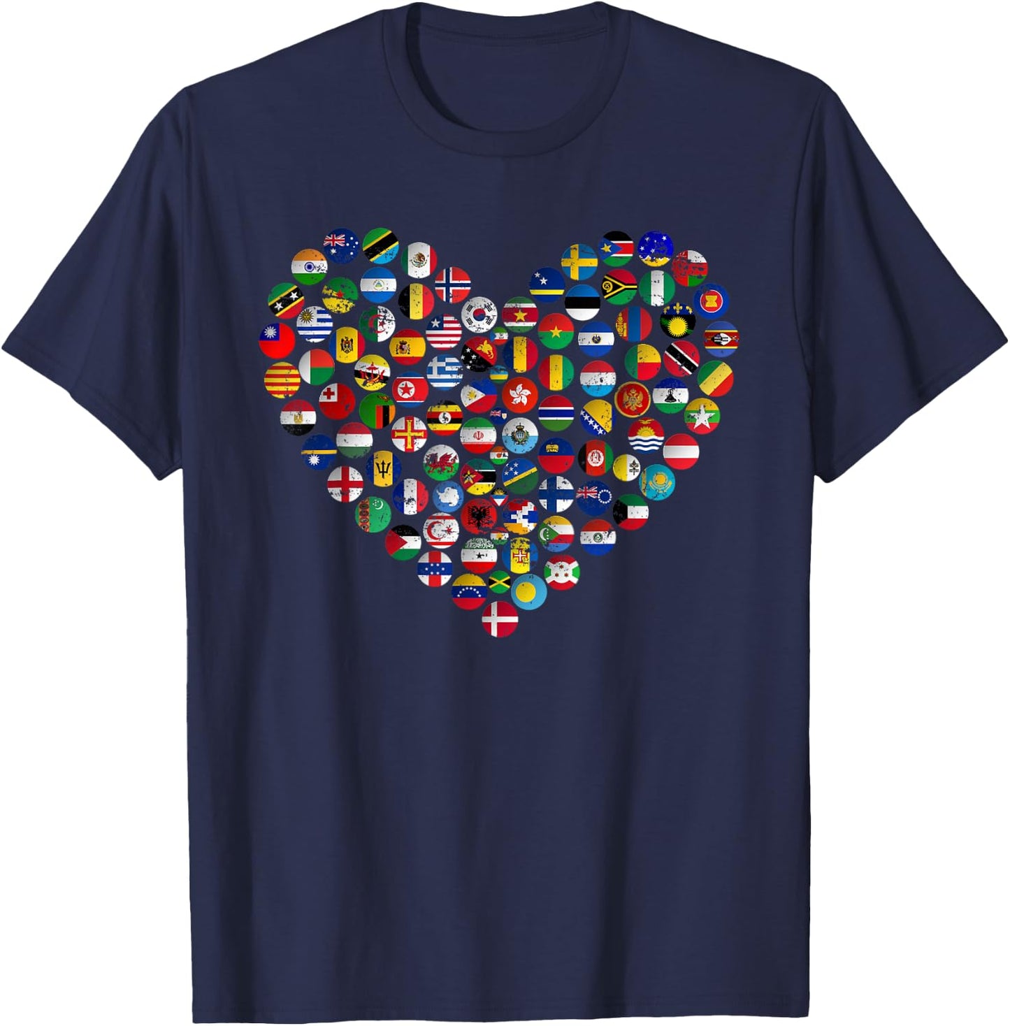 World Flags Earth Day T-Shirt - T-Shirt | Navy