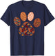 Paw Print Thanksgiving Dog Candy Fall Ghost Women Girls Kids T-Shirt - T-Shirt | Navy