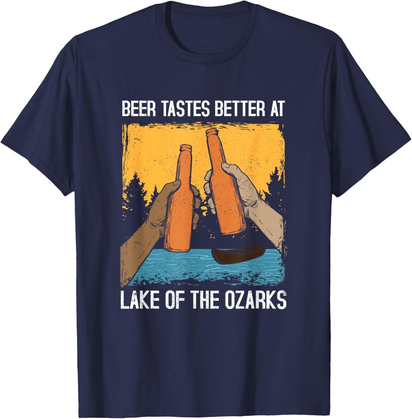 Lake Of The Ozarks Lake Life T-Shirt - T-Shirt | Navy