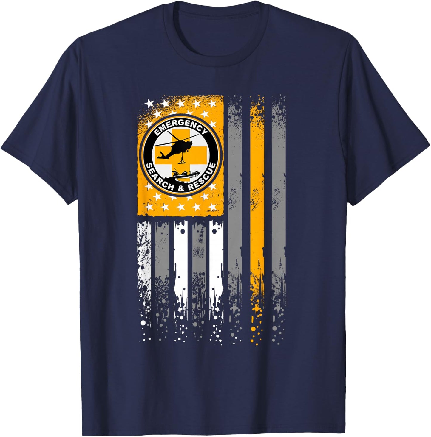 Search and Rescue - Thin Orange Line SAR Emergency Team T-Shirt - T-Shirt | Navy