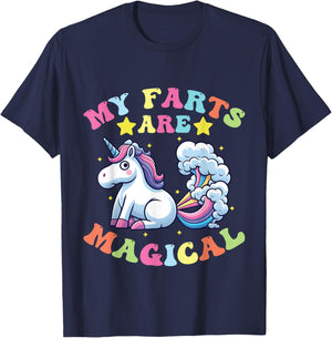 My Farts Are Magical Funny farting Unicorn T-Shirt - T-Shirt | Navy